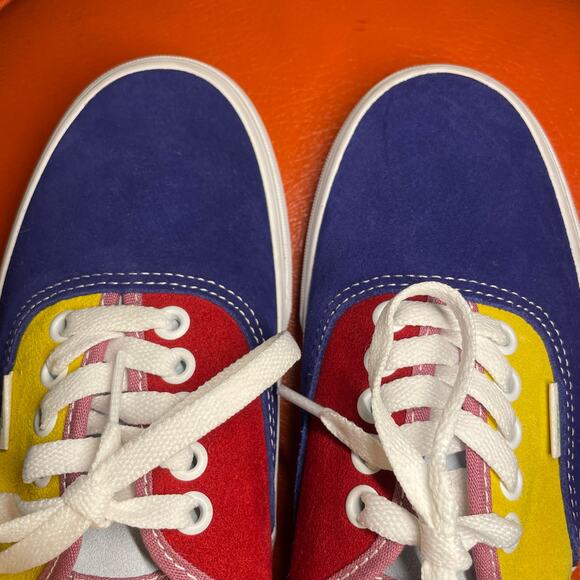7M 8.5W Vans Color block Sneakers Yellow Red Blue NWOT - Picture 9 of 16